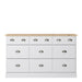 Nola 6+3 Drawer Chest: White & Pine Storage Solution-front image