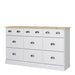 Nola 6+3 Drawer Chest: White & Pine Storage Solution-right image