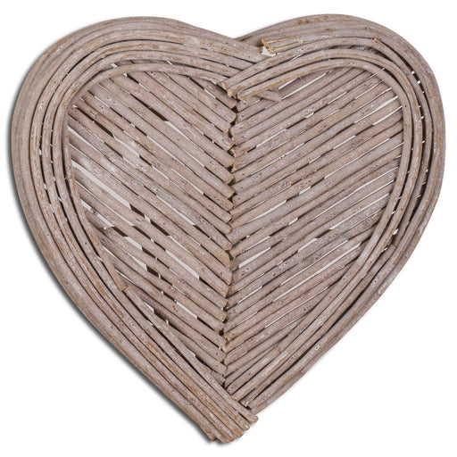 40cm Small Heart Wicker Wall Art - MILES AND BRIGGS