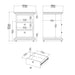 Bedside Drawers By Paris Set Of 2 In White - measurements image 