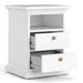 Bedside Drawers By Paris Set Of 2 In White - close up open drawer image 