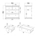 Paris 4-Drawer Chest: Stylish Storage Solution-measurements image