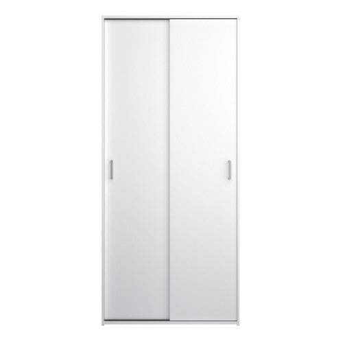 Space Wardrobe - 2 Sliding Doors in White