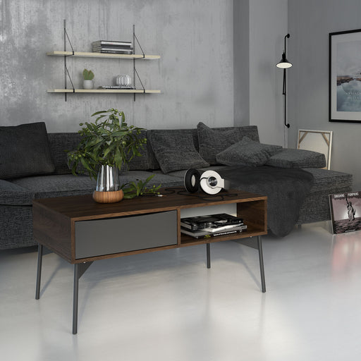 Fur Coffee Table Stylish Design with Convenient 1-Drawer Storage room image 