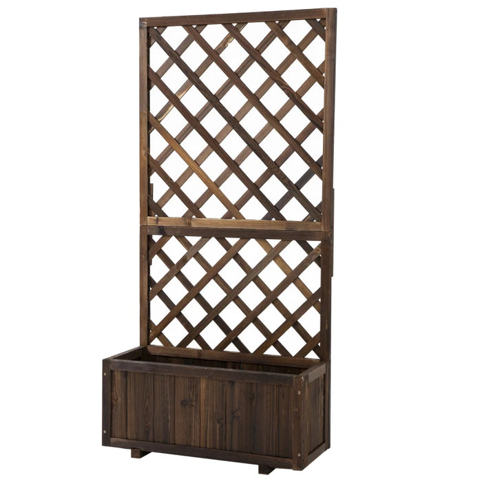 Outsunny Wooden Garden Trellis Stand