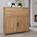 Multi Brun High Chest in Waterford Oak Stylish Storage Solution- front image