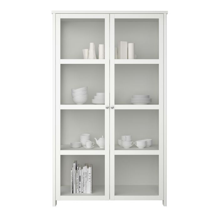 Pure White Showcase Display Cabinet 2-Door Storage Solution front 2nd image 