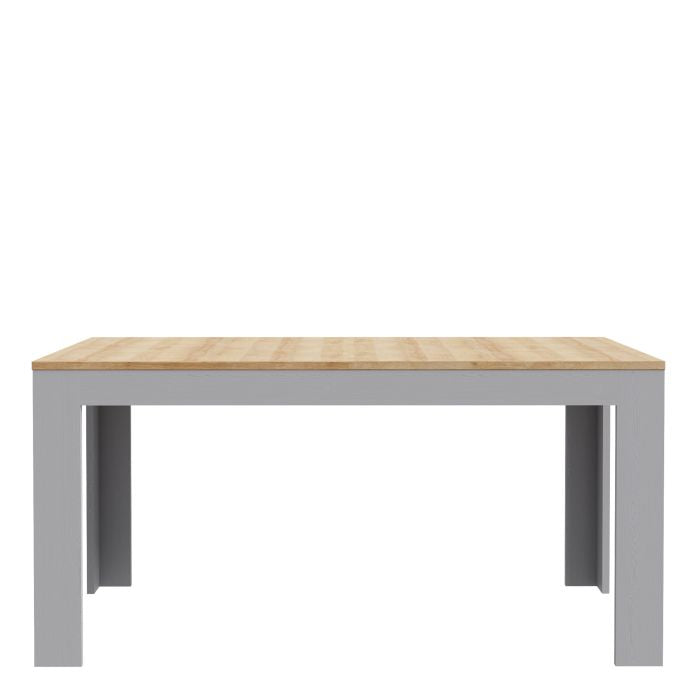 Riviera Oak/Navy Extendable Dining Table - Versatile 160-207cm Length