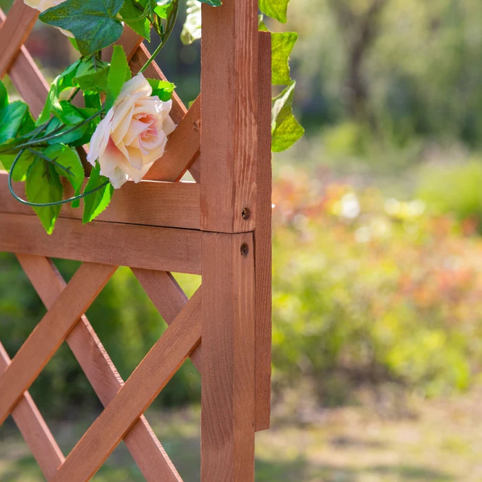 Outsunny Wooden Garden Trellis Stand