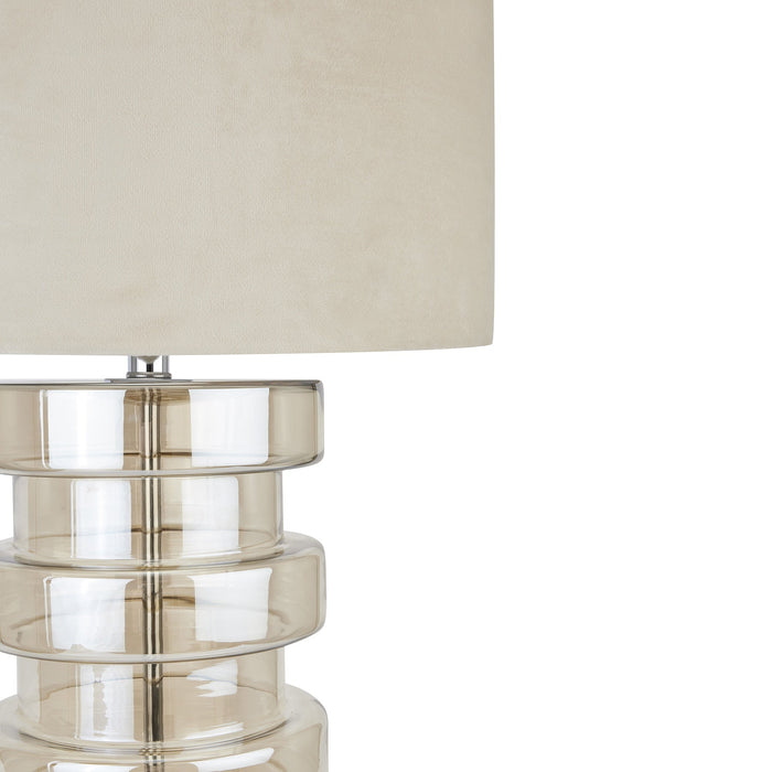Adonis Metallic Glass Lamp With Velvet Shade - MILES AND BRIGGS