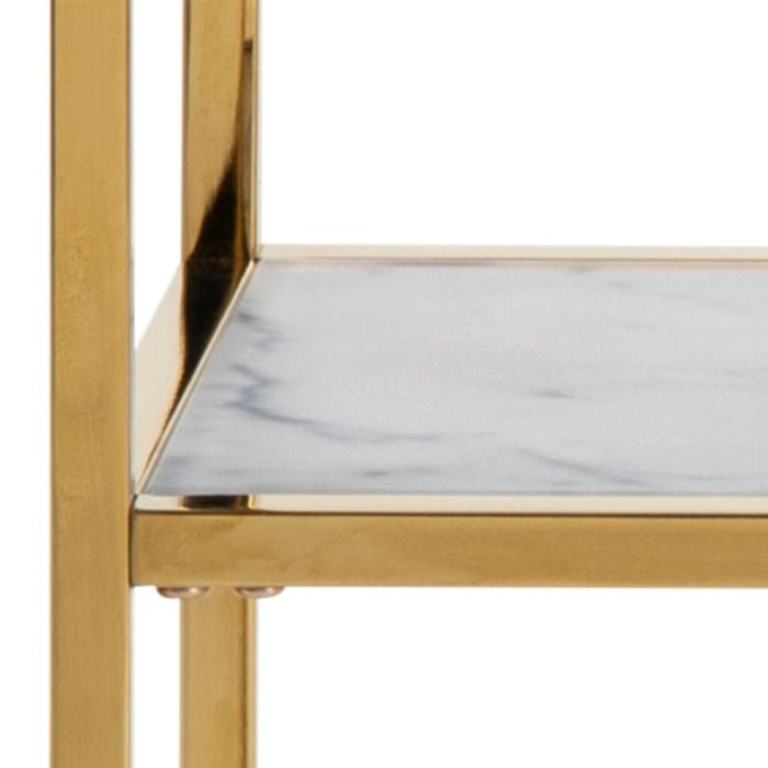 Alisma Console Table With Marble & Gold Effect - MILES AND BRIGGS