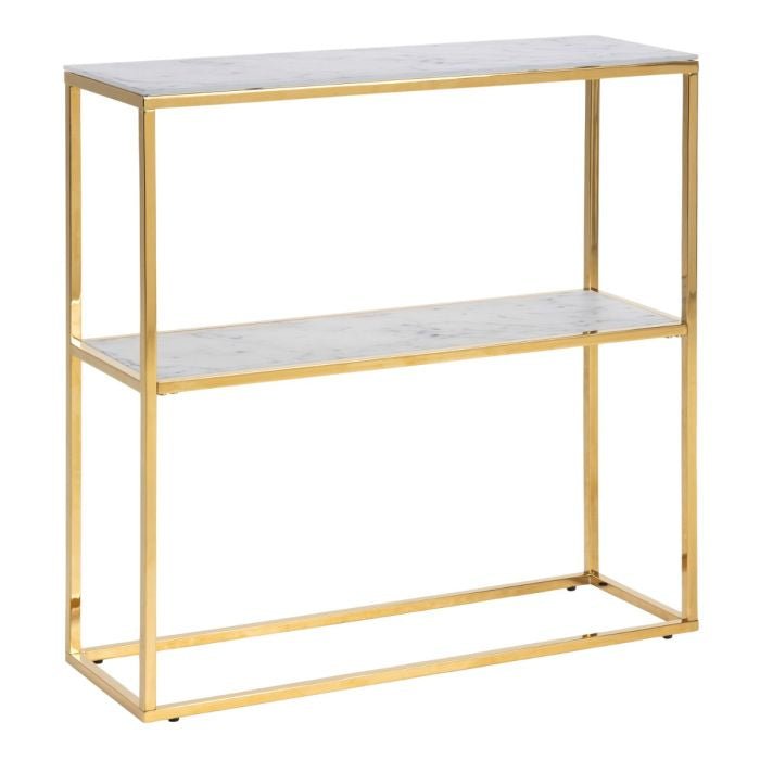 Alisma Console Table With Marble & Gold Effect - MILES AND BRIGGS