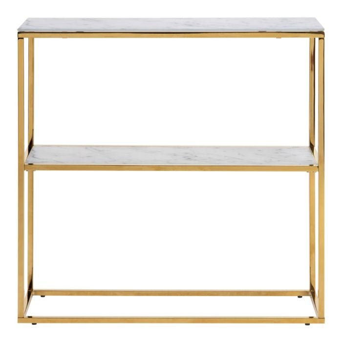 Alisma Console Table With Marble & Gold Effect - MILES AND BRIGGS