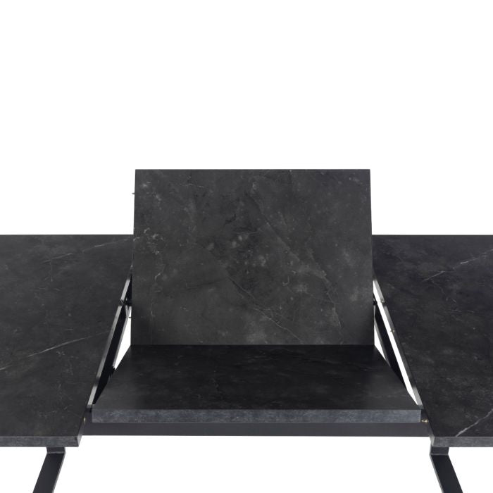 Amble Dining Table with Black Marble Effect - MILES AND BRIGGS