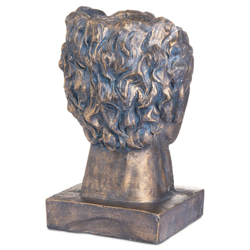 Antique Bronze Roman Head Planter Indoor Outdoor - MILES AND BRIGGS