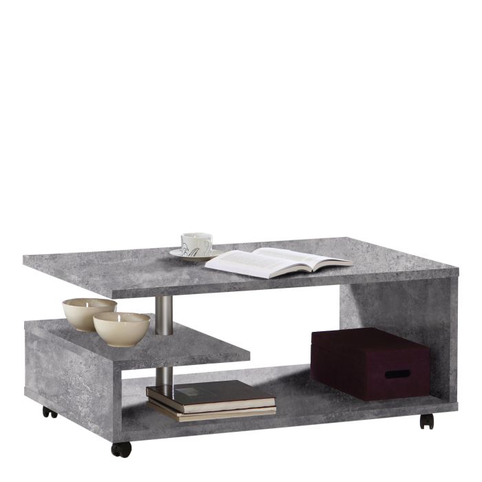 Bailey Coffee Table in Concrete Grey - MILES AND BRIGGS