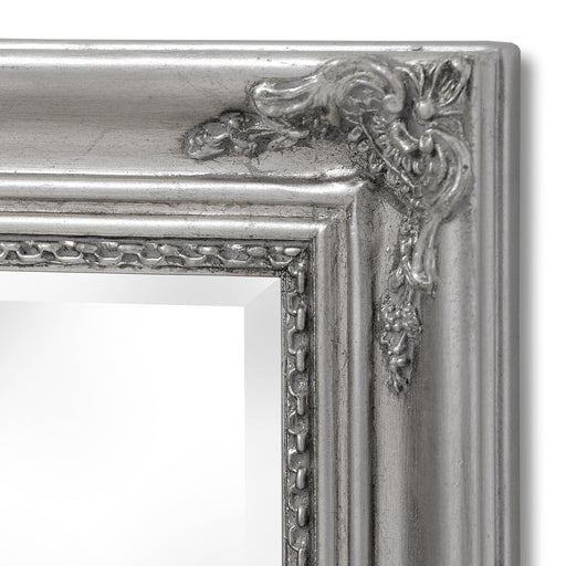 Baroque Slimline Antique Silver Full Length Mirror - MILES AND BRIGGS