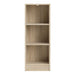 Basic Low Narrow Bookcase (2 Shelves) in Oak - MILES AND BRIGGS