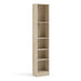 Basic Tall Narrow Bookcase (4 Shelves) in Oak Wood - MILES AND BRIGGS