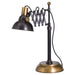 Black And Brass Adjustable Scissor Lamp - MILES AND BRIGGS