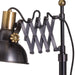 Black And Brass Adjustable Scissor Lamp - MILES AND BRIGGS