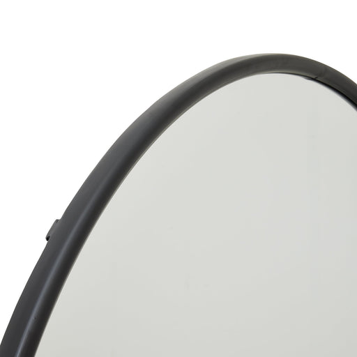 Black Large Circular Metal Wall Mirror - MILES AND BRIGGS