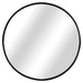 Black Large Circular Metal Wall Mirror - MILES AND BRIGGS