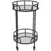 Black Round Drinks Trolley - MILES AND BRIGGS