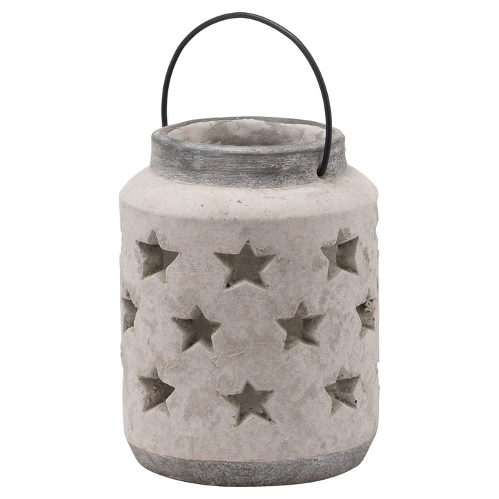 Bloomville Large Stone Star Lantern - MILES AND BRIGGS