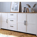 Bohol Large Storage Sideboard with 3 Doors and 3 Drawers - Riviera Oak/Navy Finish - MILES AND BRIGGS