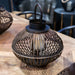 Brown Bamboo Style Large Lantern - MILES AND BRIGGS