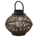 Brown Bamboo Style Large Lantern - MILES AND BRIGGS