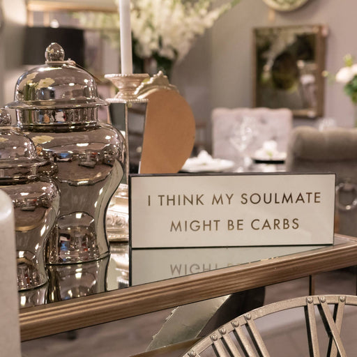 Carbs Soulmate Gold Foil Plaque - MILES AND BRIGGS