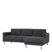 Cleveland Chaise Lounge Sofa (Right Hand) in Nova Anthracite - MILES AND BRIGGS