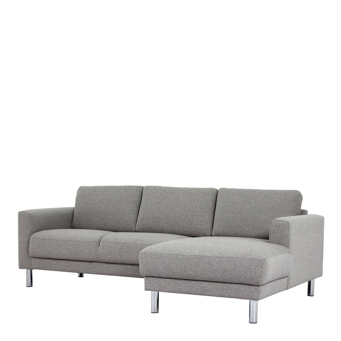 Cleveland Chaise Lounge Sofa (Right Hand) in Nova Anthracite - MILES AND BRIGGS