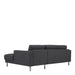 Cleveland Chaise Lounge Sofa (Right Hand) in Nova Anthracite - MILES AND BRIGGS