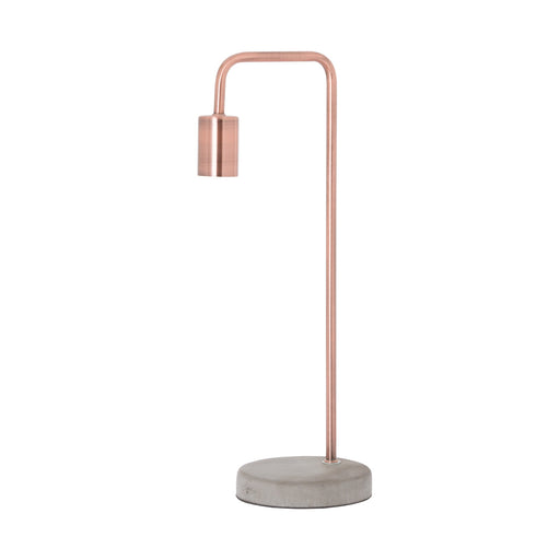 Copper Industrial Lamp With Stone Base - MILES AND BRIGGS