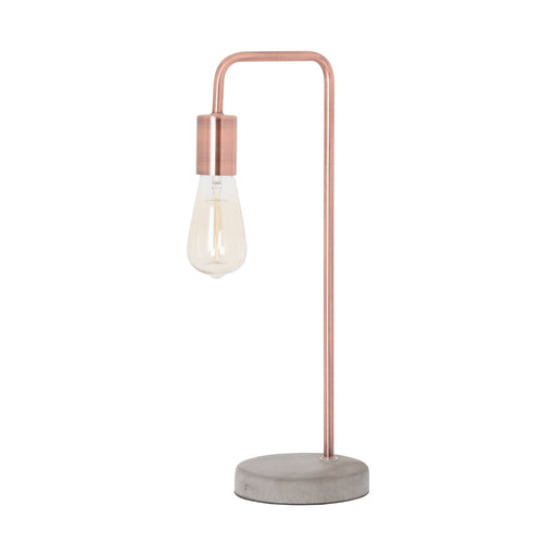 Copper Industrial Lamp With Stone Base - MILES AND BRIGGS