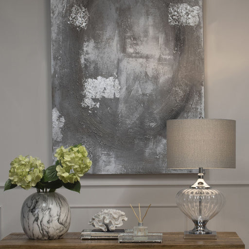 Cortina Silver And Grey Hand Painted Canvas - MILES AND BRIGGS