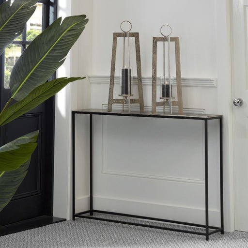 Farrah Collection Silver Console Table - MILES AND BRIGGS