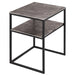 Farrah Collection Silver Side Table with Shelf - MILES AND BRIGGS