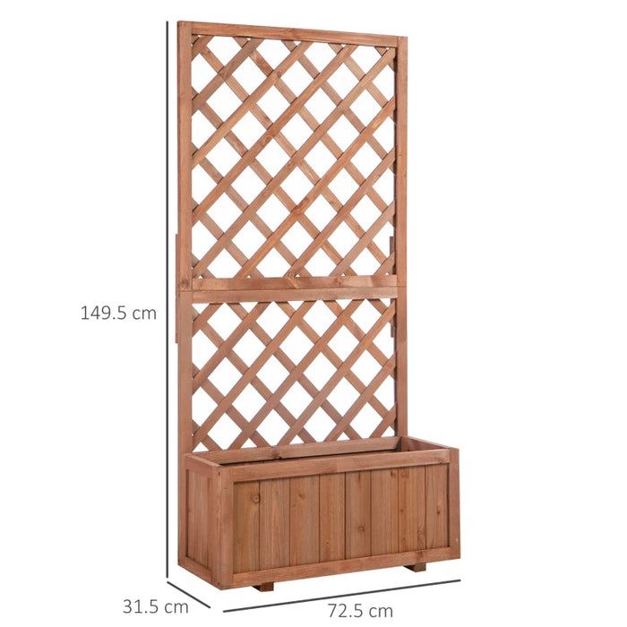 Outsunny Wooden Garden Trellis Stand