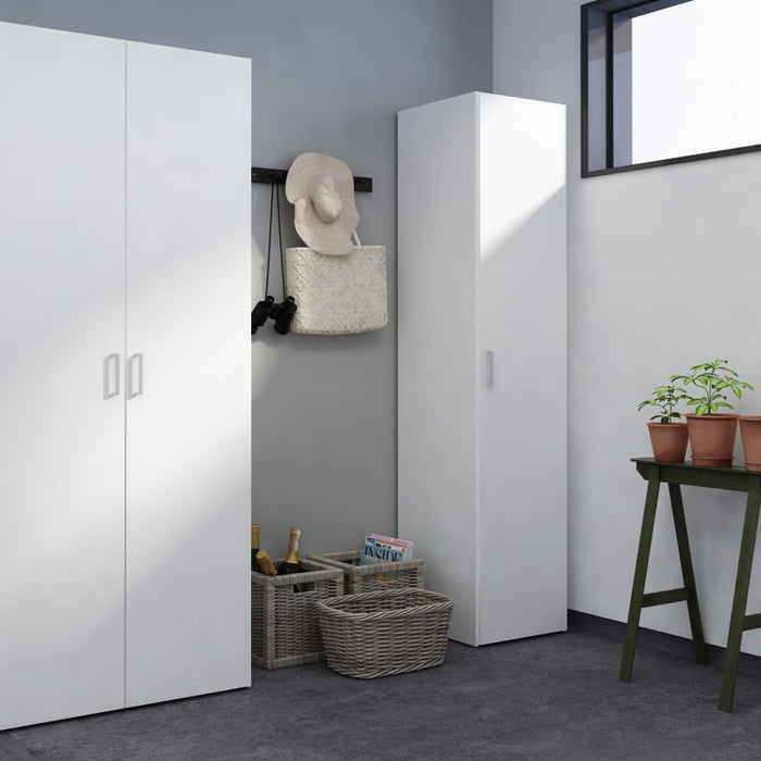 Space Wardrobe - 1 Door in White