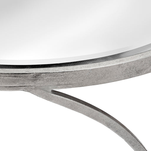 Silver Curved Design Set Of 2 Side Tables - close image 