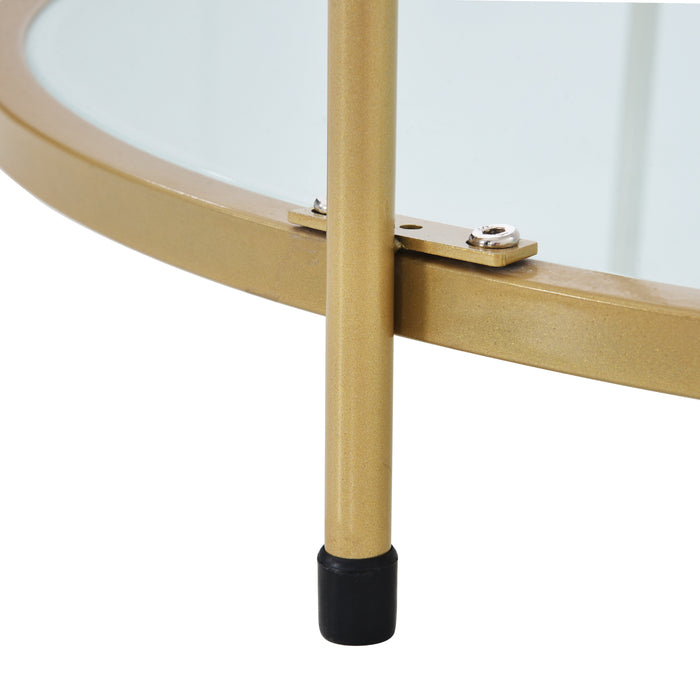 Round Tempered Glass Coffee Table