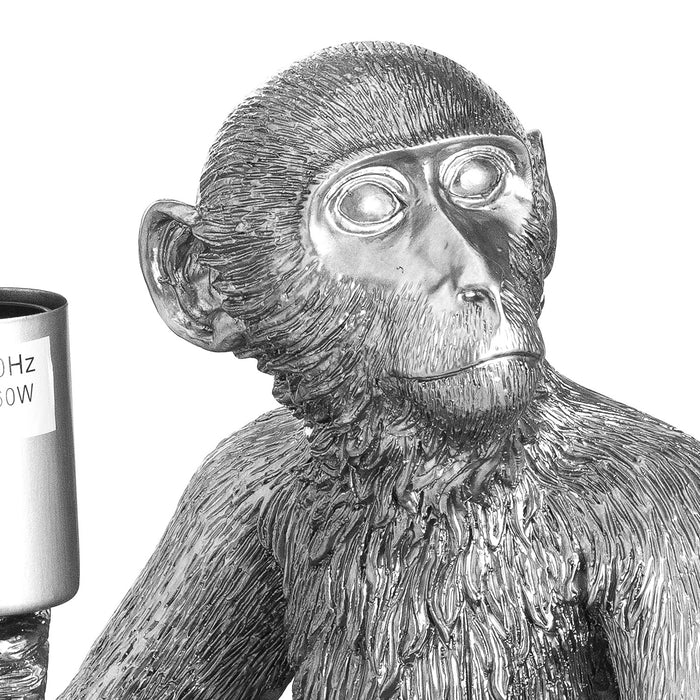 Ringo The Monkey Silver Table Lamp