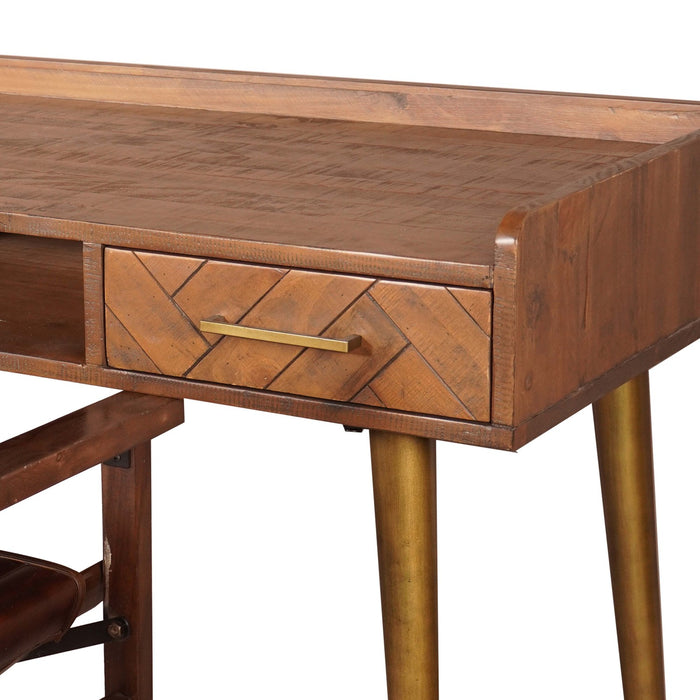 Havana Gold 2 Drawer Desk